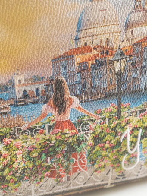 YESBAG Petite pochette avec bandouli&egrave;re canal fleuri - Sacs pour Femme