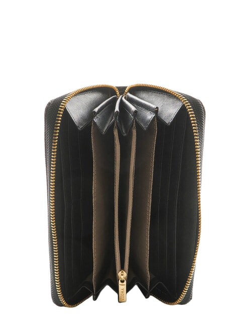 LUX Grand portefeuille zipp&eacute; NOIR - Portefeuilles Femme