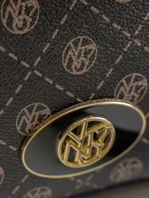 EMILY  Sac &agrave; bandouli&egrave;re Hobo logo sombre - Sacs pour Femme