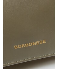BORBONESE LIVRE Mini sac bandouli&egrave;re gris argile/op - Sacs pour Femme - 3