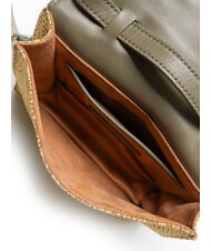BORBONESE LIVRE Mini sac bandouli&egrave;re gris argile/op - Sacs pour Femme - 5