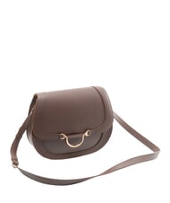 BORBONESE OVAL T Sac bandouli&egrave;re moyen &agrave; rabat chocolat - Sacs pour Femme - 2