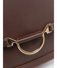 BORBONESE OVAL T Sac bandouli&egrave;re moyen &agrave; rabat chocolat - Sacs pour Femme - 3