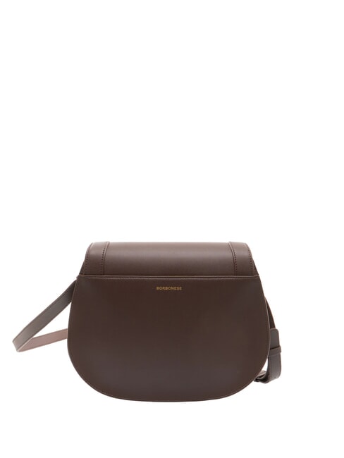 OVAL T Sac bandouli&egrave;re moyen &agrave; rabat chocolat - Sacs pour Femme