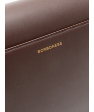 BORBONESE OVAL T Sac bandouli&egrave;re moyen &agrave; rabat chocolat - Sacs pour Femme - 5