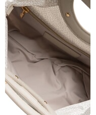 BORBONESE VIS-A-VIS S Sac &agrave; main avec bandouli&egrave;re coton blanc - Sacs pour Femme - 5