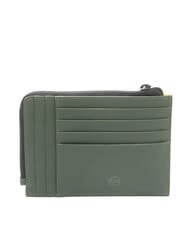 PIQUADRO CORNER SPECIALE GOMMATO Porte-carte Zip VERT - Portefeuilles Homme - 2