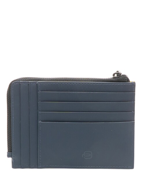 CORNER SPECIALE GOMMATO Porte-carte Zip bleu - Portefeuilles Homme