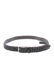 PIQUADRO CINTURE COLL.109 ceinture &eacute;lastique tress&eacute;e noir / bleu - Ceintures - 2