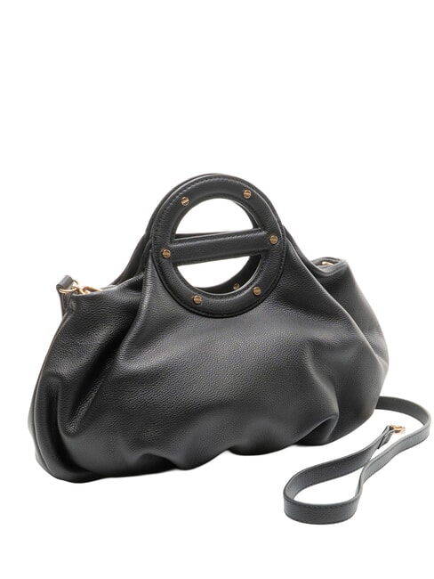 VIS-A-VIS Sac &agrave; main en cuir, avec bandouli&egrave;re Noir - Sacs pour Femme