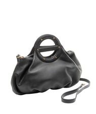 BORBONESE VIS-A-VIS Sac &agrave; main en cuir, avec bandouli&egrave;re Noir - Sacs pour Femme - 2