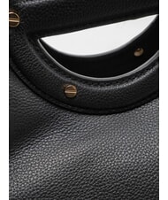 BORBONESE VIS-A-VIS Sac &agrave; main en cuir, avec bandouli&egrave;re Noir - Sacs pour Femme - 3