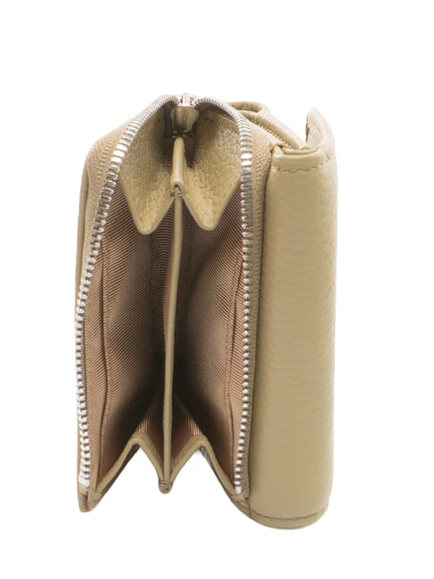 WALLETS GRAIN Petit portefeuille en cuir grain&eacute; saule - Portefeuilles Femme