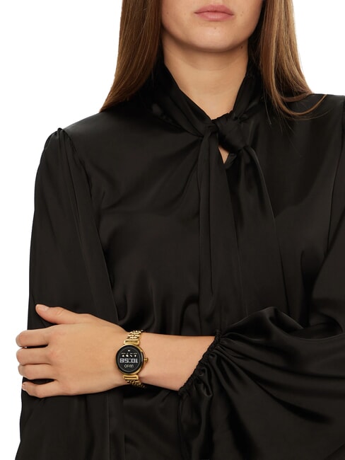 GLAM Montre connect&eacute;e avec bo&icirc;tier en alliage de zinc et acier or - Montres