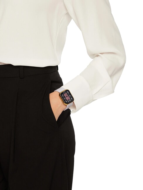 VOICE MINI Montre connect&eacute;e avec bo&icirc;tier en silicone et acier or - Montres