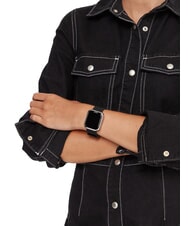 LIUJO VOICE MINI Montre connect&eacute;e avec bo&icirc;tier en silicone et acier argent - Montres - 4