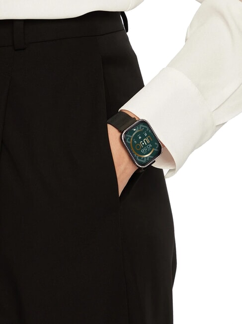 VOICE SLIM LUXURY Montre connect&eacute;e en alliage d'aluminium finition or noir - Montres