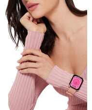 LIUJO VOICE SLIM Montre connect&eacute;e avec bo&icirc;tier en silicone et acier rose d'or - Montres - 4