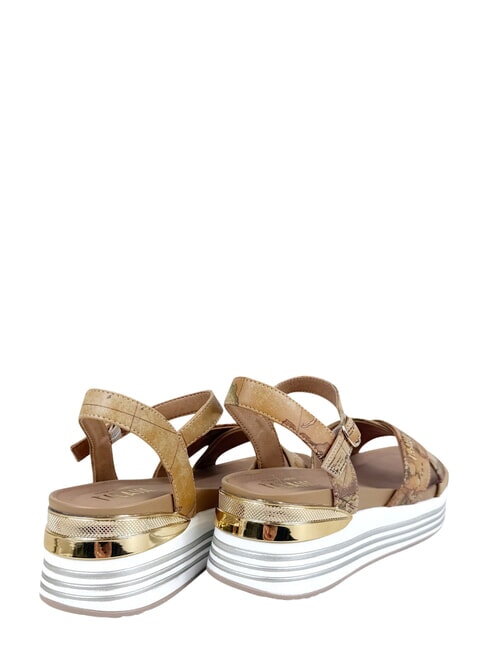 GEO sandale compens&eacute;e NATUREL - Chaussures Femme