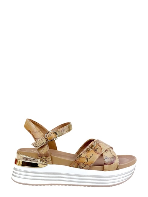 GEO sandale compens&eacute;e NATUREL - Chaussures Femme