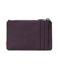 HERSCHEL OSCAR Porte-cartes plat avec zip prune parfaite - Portefeuilles Homme - 2