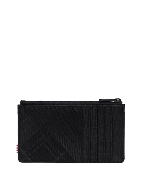 OSCAR Porte-cartes plat avec porte-monnaie &agrave; carreaux en relief - Portefeuilles Femme