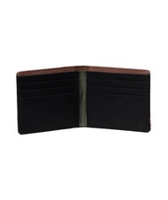 HERSCHEL ROY Portefeuille noir/tr&egrave;fle &agrave; quatre feuilles/marron selle - Portefeuilles Homme - 2