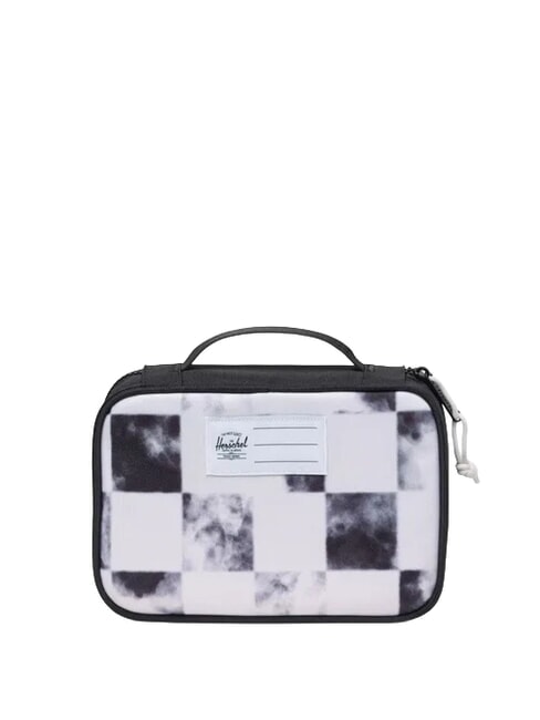 HERITAGE Trousse &agrave; crayons avec poign&eacute;e carreaux noirs vieillis - &Eacute;tuis et Accessoires