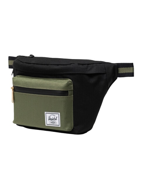 POP QUIZ Sac banane avec poche tr&egrave;fle noir/&agrave; quatre feuilles - Sacs banane