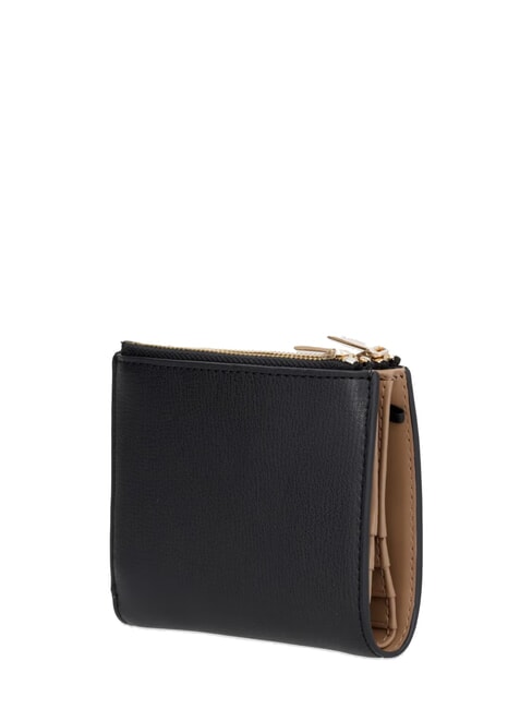 EMBOSSED LOGO Petit portefeuille noix de coco noire/grill&eacute;e - Portefeuilles Femme