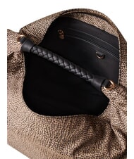 BORBONESE PLIE sac hobo moyen OP / NATUREL / NOIR - Sacs pour Femme - 4