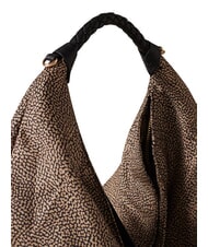 BORBONESE PLIE sac hobo moyen OP / NATUREL / NOIR - Sacs pour Femme - 5