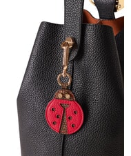 BORBONESE KEYRING Porte-cl&eacute;s coccinelle op naturel / rouge corail - Porte-cl&eacute;s - 3