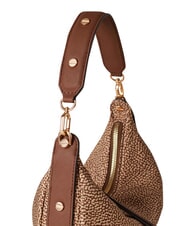 BORBONESE FRAME Sac hobo, mini, sac bandouli&egrave;re mer Beiger - Sacs pour Femme - 5