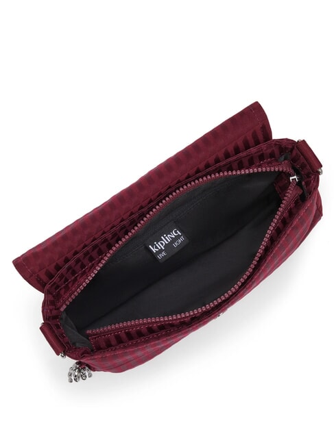 ARAS  sac bandouli&egrave;re jacquard de carreaux marron - Sacs pour Femme
