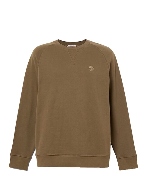 ER BASIC REGULAR Sweat &agrave; col rond feuille vert-terre de cassel - Pulls molletonn&eacute;s