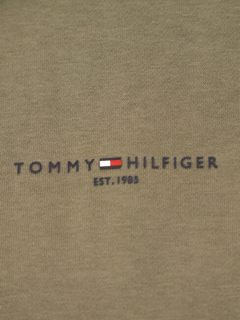 TH Sweatshirt &agrave; capuche vert de bataille - Pulls molletonn&eacute;s