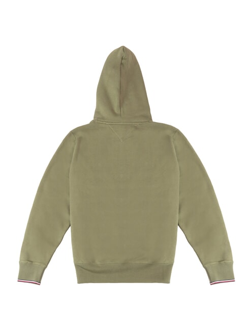 TH Sweatshirt &agrave; capuche vert de bataille - Pulls molletonn&eacute;s