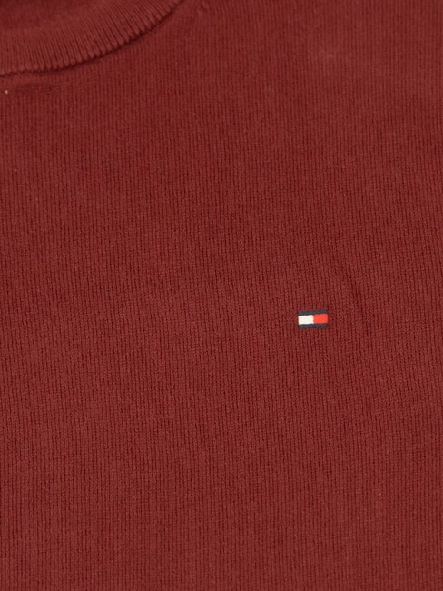 PIMA Pull &agrave; col rond en cachemire m&eacute;lang&eacute; rouge fonc&eacute; - Pulls pour hommes
