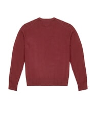 TOMMY HILFIGER PIMA Pull &agrave; col rond en cachemire m&eacute;lang&eacute; rouge fonc&eacute; - Pulls pour hommes - 3