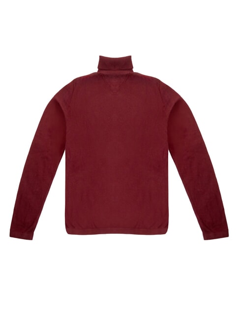 TH JEANS Col roul&eacute; rouge fonc&eacute; - Chandails pour femmes