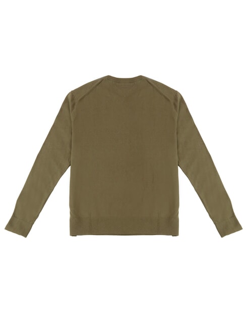 PIMA Pull &agrave; col rond en cachemire m&eacute;lang&eacute; vert arm&eacute;e - Pulls pour hommes