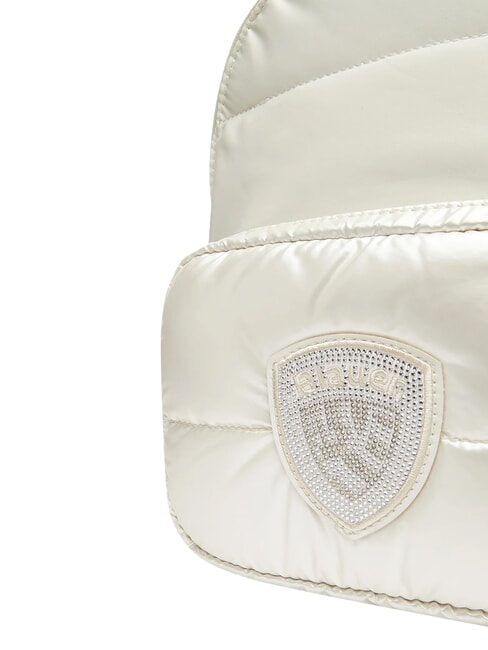 PADDED NYLON Sac &agrave; dos avec logo en strass blanc - Sacs pour Femme
