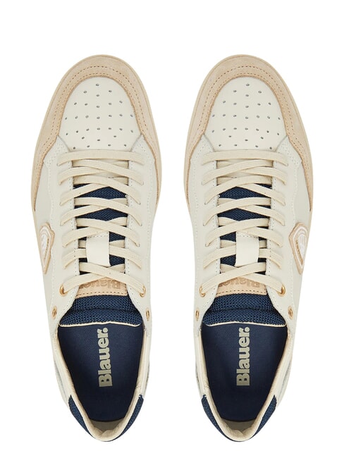MURRAY Baskets blanc/bleu marine - Chaussures Homme