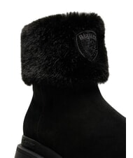BLAUER KIMMEL Bottes d'hiver en cuir NOIR - Chaussures Femme - 4