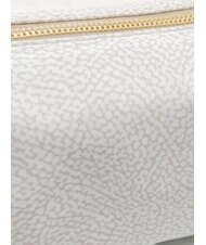 BORBONESE VIS-A-VIS Petit sac bandouli&egrave;re coton blanc - Sacs pour Femme - 3