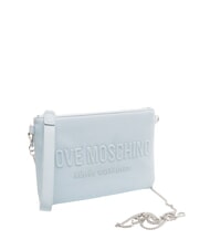 LOVE MOSCHINO SIGNATURE LOVE Pochette avec bandouli&egrave;re bleu clair - Sacs pour Femme - 2