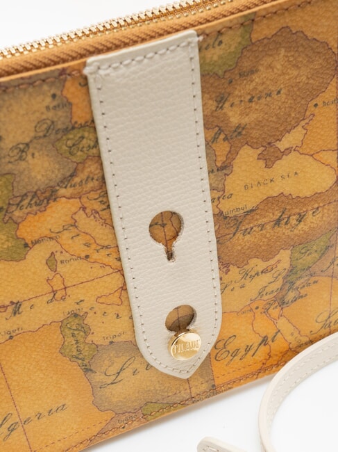 ESCAPE GEO Sac bandouli&egrave;re avec cha&icirc;ne et bandouli&egrave;re Ivoire - Sacs pour Femme