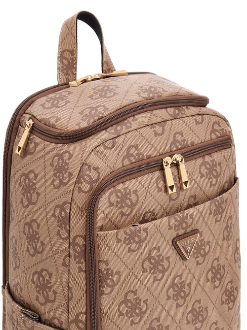 BERTA Sac &agrave; dos multipoches, compartiment sous si&egrave;ge 45 cm logo latte / marron - Sacs pour Femme