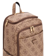 GUESS BERTA Sac &agrave; dos multipoches, compartiment sous si&egrave;ge 45 cm logo latte / marron - Sacs pour Femme - 3